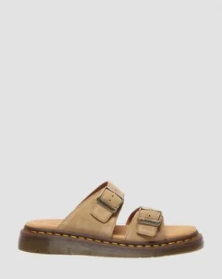 Josef suède slide-sandalen in Solbrun