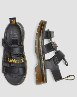 Junior Callan Extra Tough Leren Sandalen in Zwart