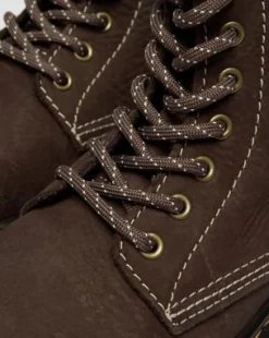 Junior 1460 Getrommeld Nubuck Laarzen in Donkerbruin