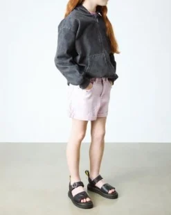 Junior Marlowe Ii Glitterhart Leren Schoenen met Riem in Zwart
