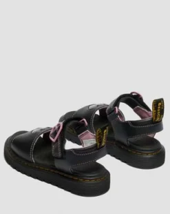 Junior Marlowe Ii Glitterhart Leren Schoenen met Riem in Zwart
