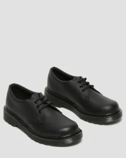 Junior 1461 Mono Softy T Leren Schoenen in Zwart