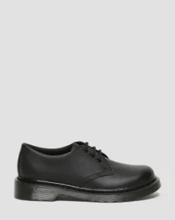 Junior 1461 Mono Softy T Leren Schoenen in Zwart