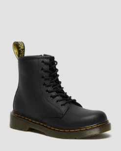 Junior 1460 Softy T Leren Veterlaarzen in Zwart