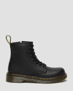 Junior 1460 Softy T Leren Veterlaarzen in Zwart