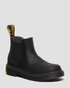 Junior 2976 Wintergrip Suède Chelsea Laarzen in Zwart