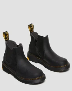 Junior 2976 Wintergrip Suède Chelsea Laarzen in Zwart