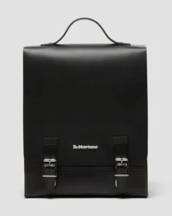 Kiev Leren Box Laptop Rugtas in Zwart