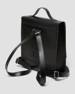 Kiev Leren Box Laptop Rugtas in Zwart