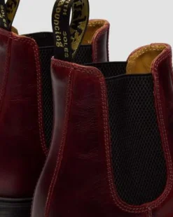 2976 Klassieke Kalfsleren Chelsea Boots in Burgundy