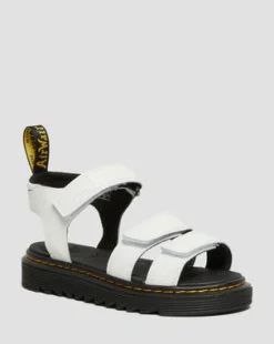 Kleire Leren Sandalen met Band voor Kinderen in Wit