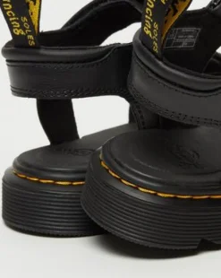 Kleire Leren Sandalen met Band voor Kinderen in Zwart