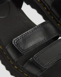 Kleire Leren Sandalen met Band voor Kinderen in Zwart