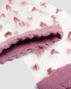 Korte Hartjesokken van Biologische Katoenmix met Mesh in Dusty Roze