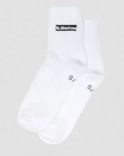Korte Sokken van Biologische Katoenmix met Athletisch Logo in Wit