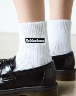 Korte Sokken van Biologische Katoenmix met Athletisch Logo in Wit