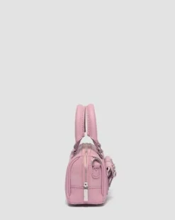 Lakleren Minihengseltas in Dusty Roze
