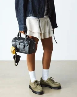 Lowell Hair-On Leren Moc Toe Schoenen in Olijfkleurig Groen