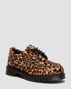 LOWELL LEOPARD PRINT MOC TOE SHOES in Luipaard