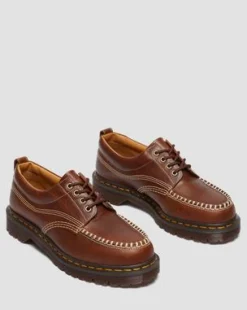 Lowell Leren Moc Toe Schoenen in Butterscotch