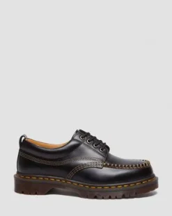 Lowell Leren Moc Toe Schoenen in Zwart