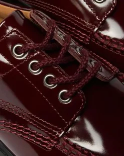 Lowell Moc Toe Lakschoenen in Cherry Red
