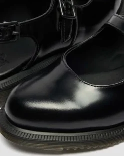 Madaline Mary Jane Smooth Leren Slingback Schoenen in Zwart