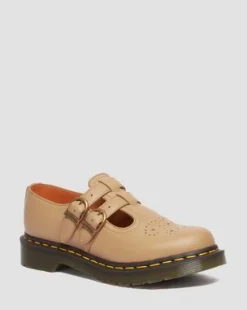 8065 Mary Jane Virginia Leren Schoenen in Savannah Tan