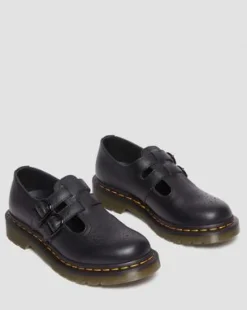 8065 Mary Jane Virginia Leren Schoenen in Zwart