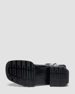 Maybole Hoge Lakleren Chelsea Boots met Vierkante Neus in Zwart