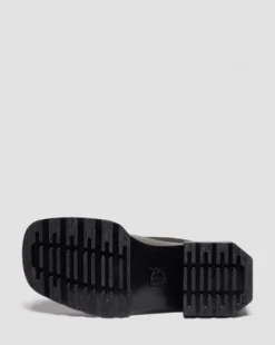 Maybole Leren Chelsea Boots met Vierkante Neus in Olijfkleurig Groen