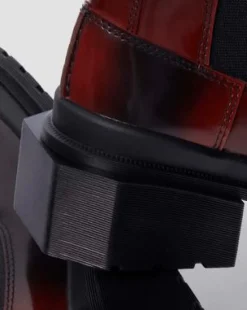 Maybole Leren Chelsea Boots met Vierkante Neus in Zwart