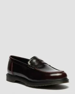 Mayfare Rub-Off Leren Loafers in Cherry Red