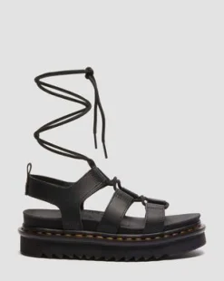 Nartilla Leren Gladiator Sandalen in Zwart