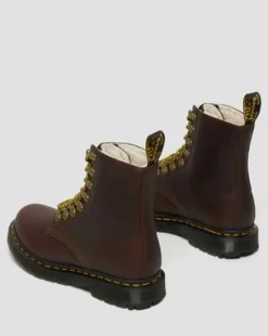 1460 Pascal DM's Wintergrip Leren Enkellaarzen in Bruin