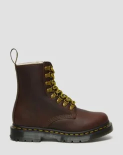 1460 Pascal DM's Wintergrip Leren Enkellaarzen in Bruin