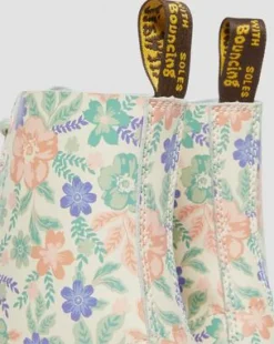 1460 Pascal Floral teruggewonnen leren laarzen in Cloud Cream
