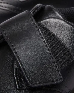 Peuter Kamron Leren Velcro Oxford Schoenen met Band in Zwart