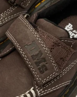 Peuter Raffe Getrommeld Nubuck Schoenen met Band in Donkerbruin