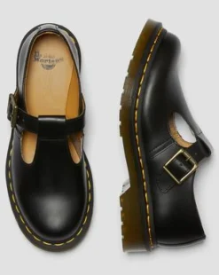 Polley Smooth Leren Mary Jane Schoenen in Zwart
