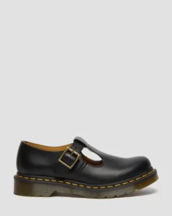 Polley Smooth Leren Mary Jane Schoenen in Zwart