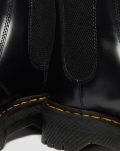 2976 Quad Smooth Leren Platform Chelsea Boots in Zwart
