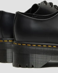 1461 Quad Smooth Leren Platform Schoenen in Zwart