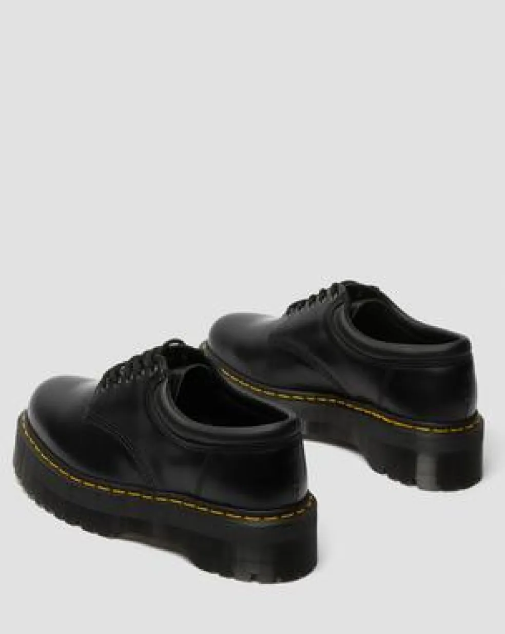 8053 Quad Smooth Leren Platform Schoenen in Zwart
