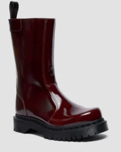 Rejena Lakleren Laarzen in Cherry Red