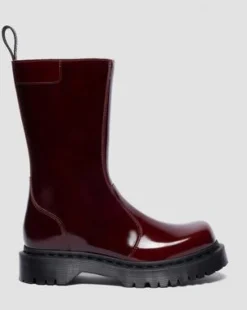 Rejena Lakleren Laarzen in Cherry Red