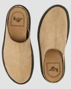 San Hairy Suède Mules in Savanne Bruin