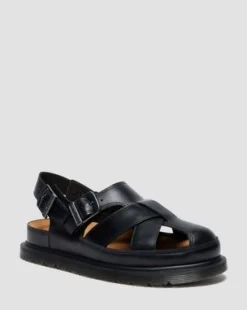 San Leren Fisherman Sandalen in Zwart