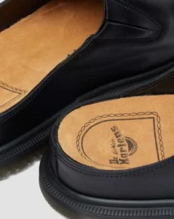 SAN LEREN MULES in Zwart