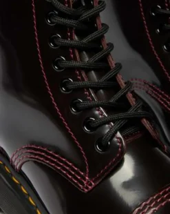 Sinclair Arcadia Leren Platformlaars in Cherry Red